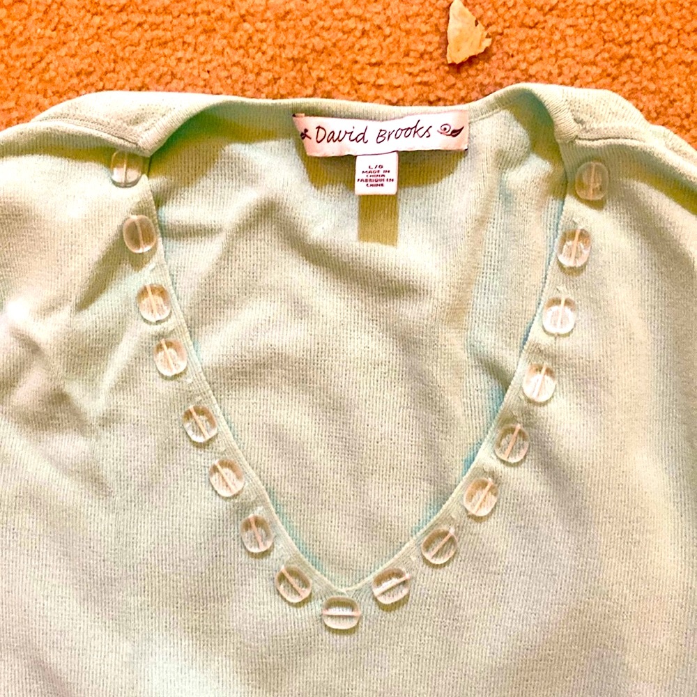 Teal Glass-beaded top